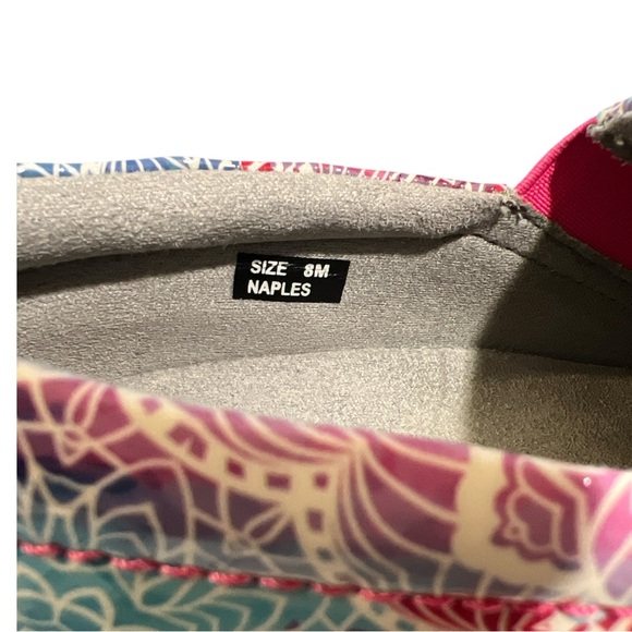 Klogs Naples, TRUComfort Insoles, PURGrip Treads, Color Pink/Blue, Size 8 - Picture 9 of 10